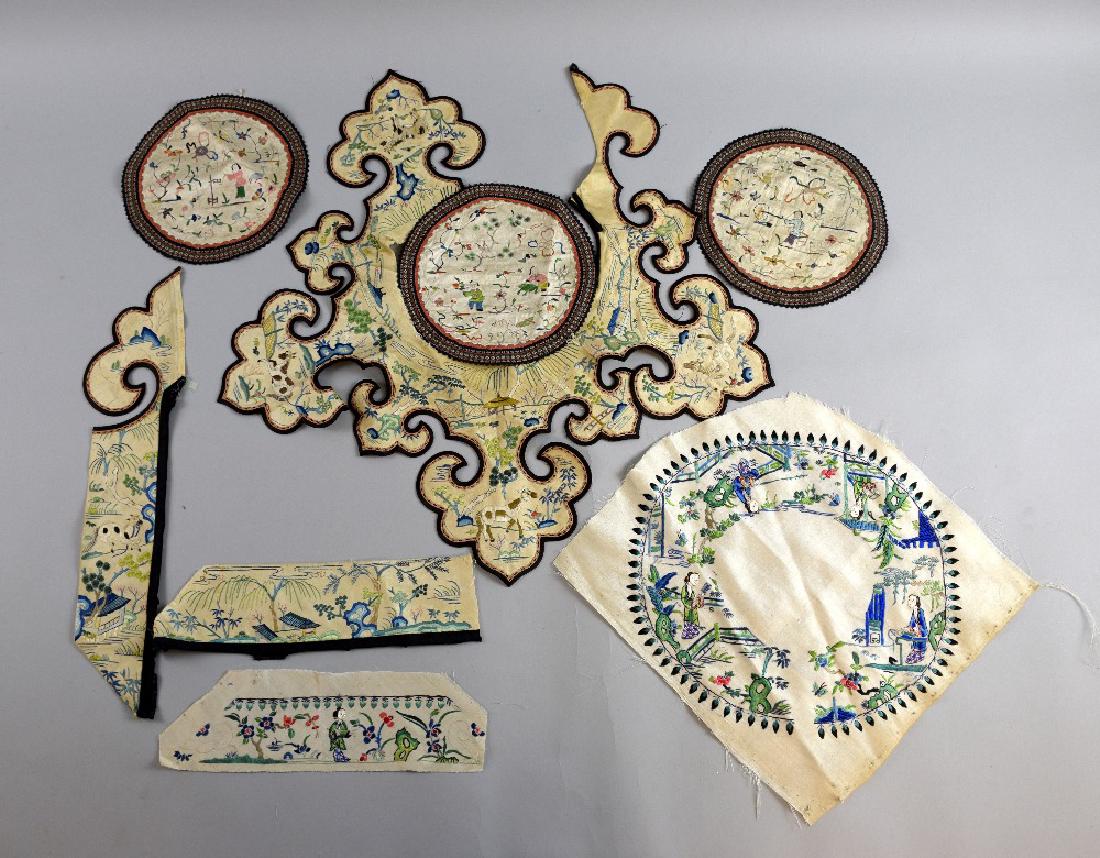 Group of Chinese embroidered items inclu (1 of 1)