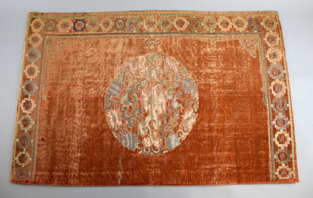 Chinese Qing dynasty silk velvet table (1 of 4)