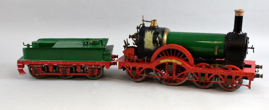 Scratch built live steam model of 4-2-2, (1 of 2)