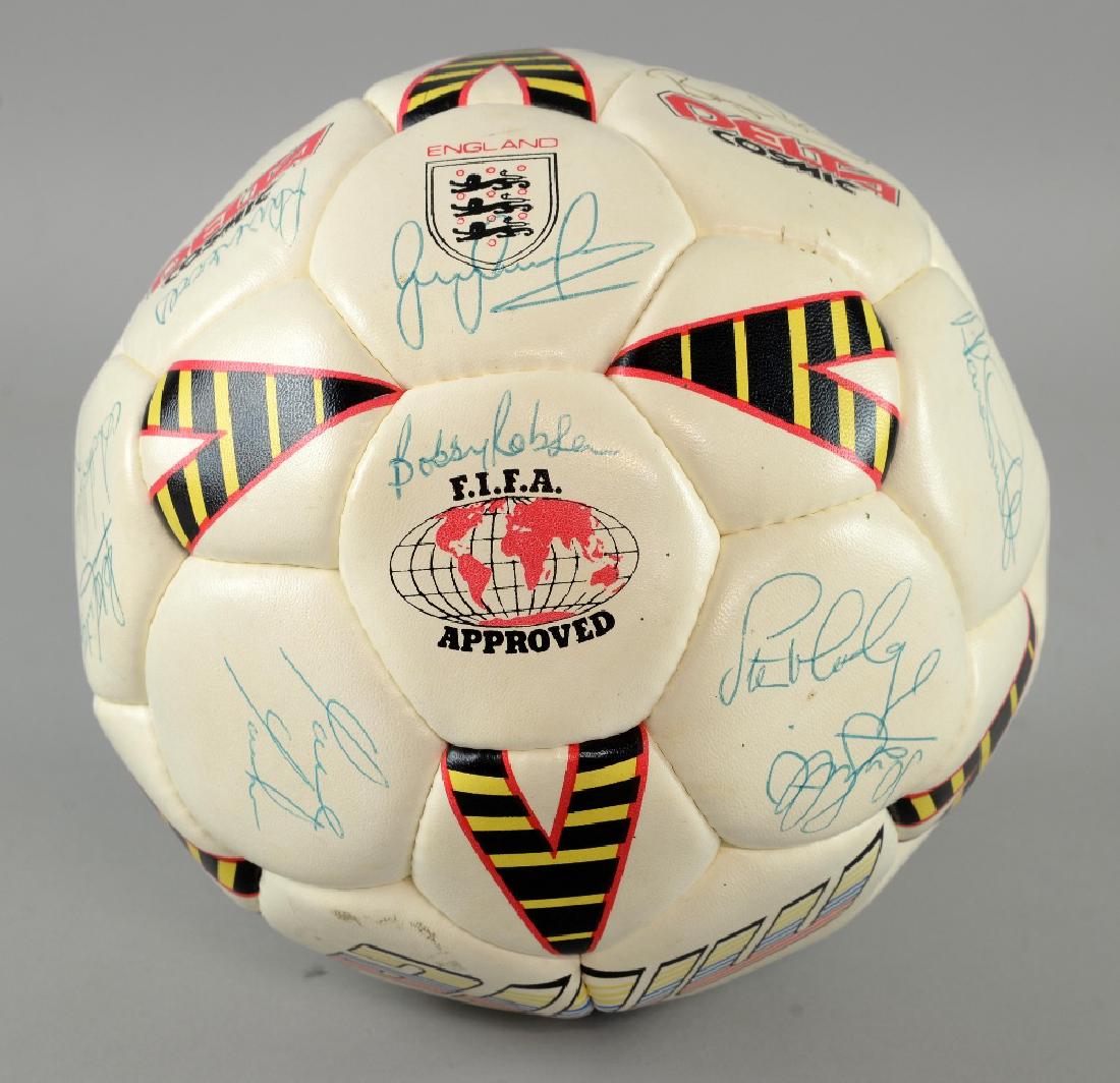 Football - 1989 England signed football, (1 of 2)