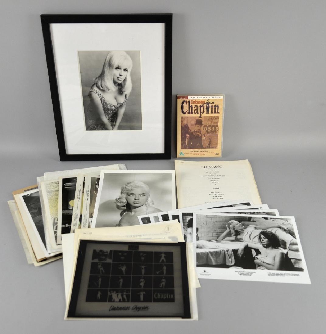 Diana Dors - Good collection of original: Diana Dors - Good collection of original 10 x 8 stills & front of house cards, films including 'As Long As They're Happy', 'Lady In Black' still by Cornel Lucas & another, 'Steaming', 'The Amazing Mr'