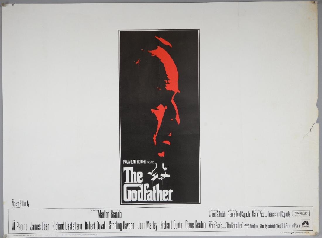 The Godfather (1971) British Quad film p: The Godfather (1971) British Quad film poster, starring Marlon Brando, Paramount, folded, 30 X 40 inches