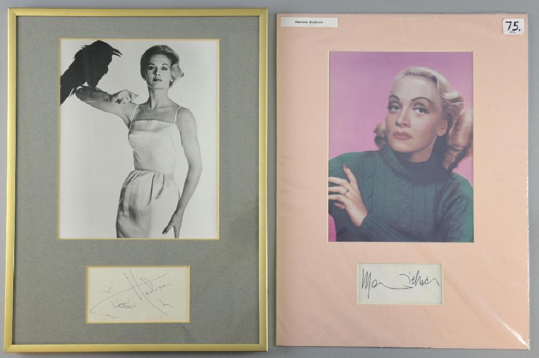 Two mounted vintage autographs of Marlene Dietrich (1 of 1)