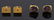 Two pairs of vintage gold cufflinks, one set with