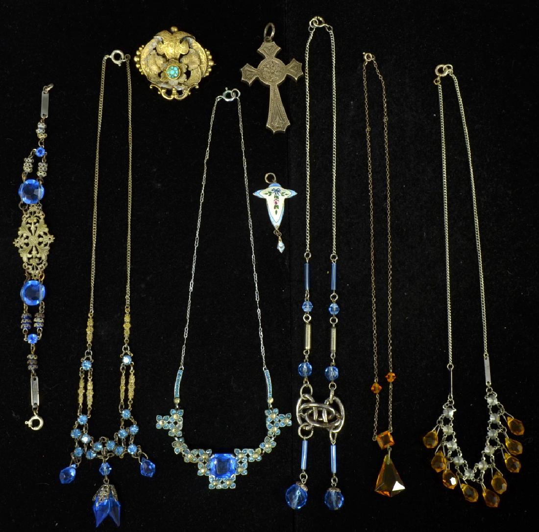 Victorian gilt metal brooch set with turquoise, Ed (1 of 1)