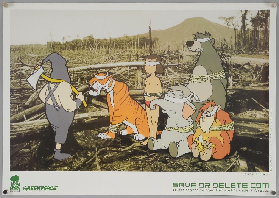 Banksy Greenpeace, Save or delete.com poster, artw (1 of 1)