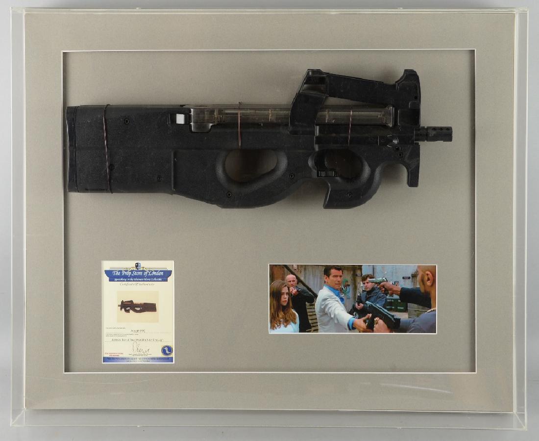 James Bond The World Is Not Enough - An Airsoft P9: James Bond The World Is Not Enough - An Airsoft P90 gun used in the Pierce Brosnan action movie. Crew members in the nuclear bunker can be seen using this style of gun when Bond is trying to stop the 