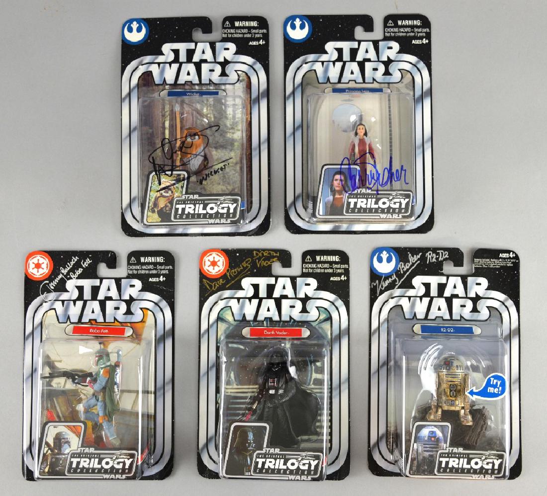 Star Wars - Five signed figures in boxes from the (1 of 1)