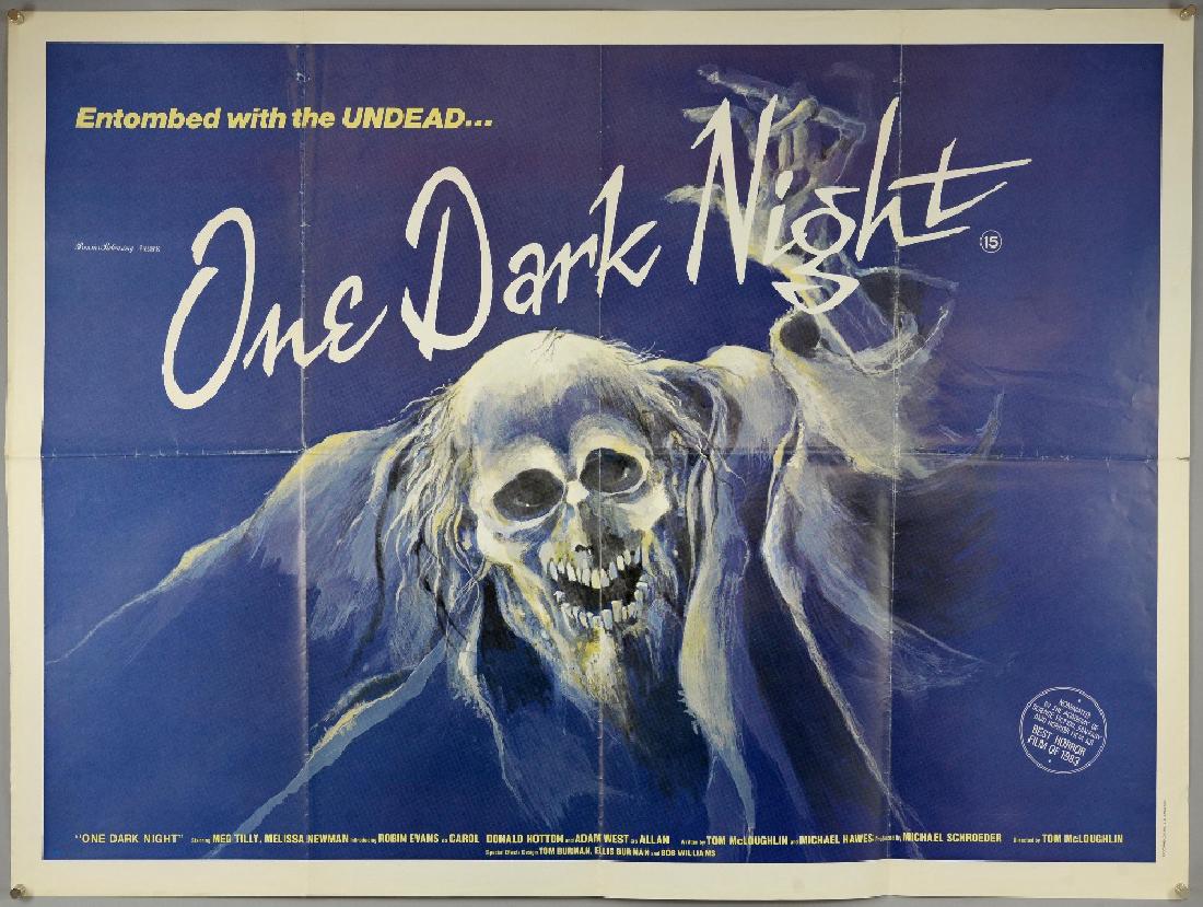 One Dark Night (1983) British Quad film poster, Ho (1 of 1)