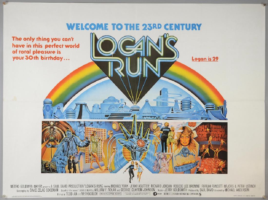 Logan’s Run (1976) British Quad film poster, cult (1 of 1)