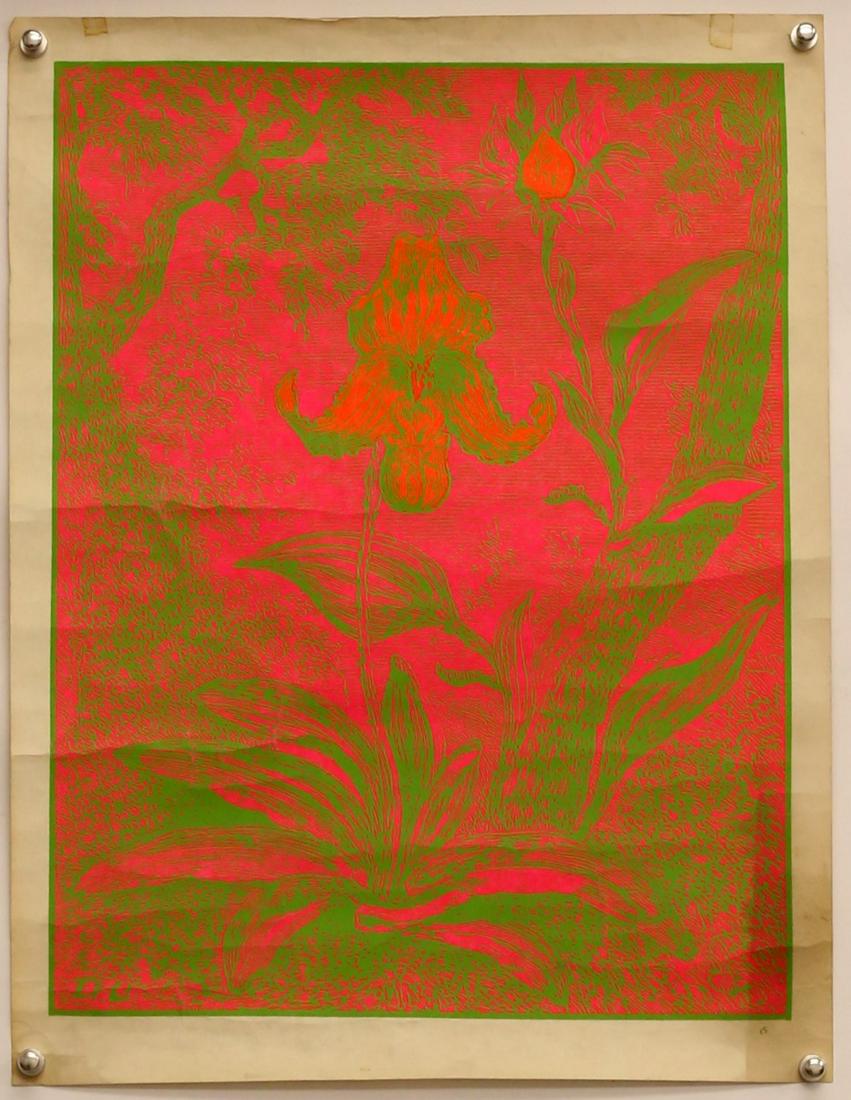 3 x 1960s/70s Psychedelic blacklight pos (1 of 6)