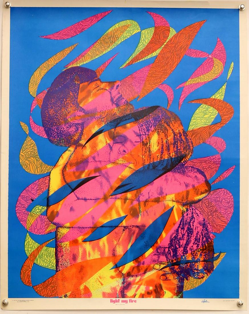 5 x 1960s/70s Psychedelic blacklight pos (1 of 3)