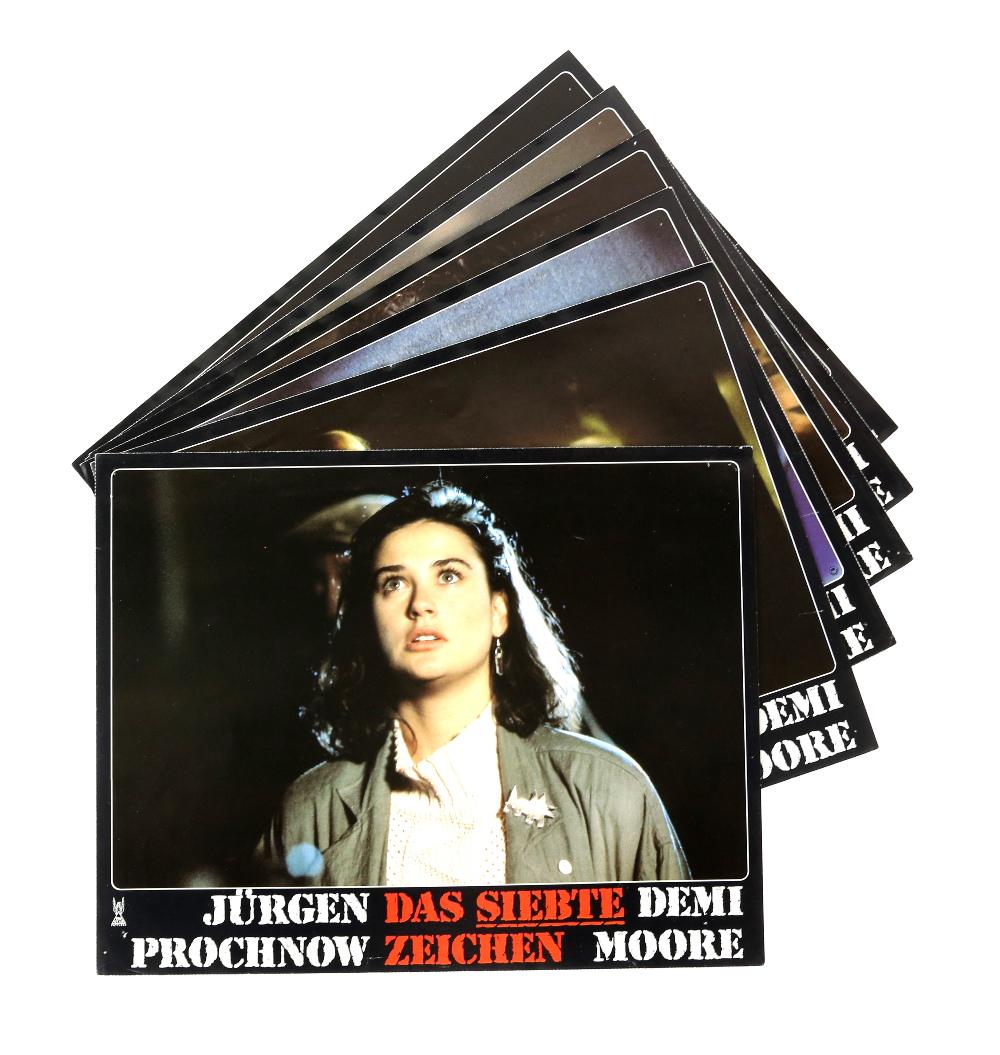 Film memorabilia including a press kit for The Adv: Film memorabilia including a press kit for The Adventures of Ford Fairlane (1990), 7 German lobby cards for The Seventh Sign (1988) and The Best of Stan Freberg LP.
