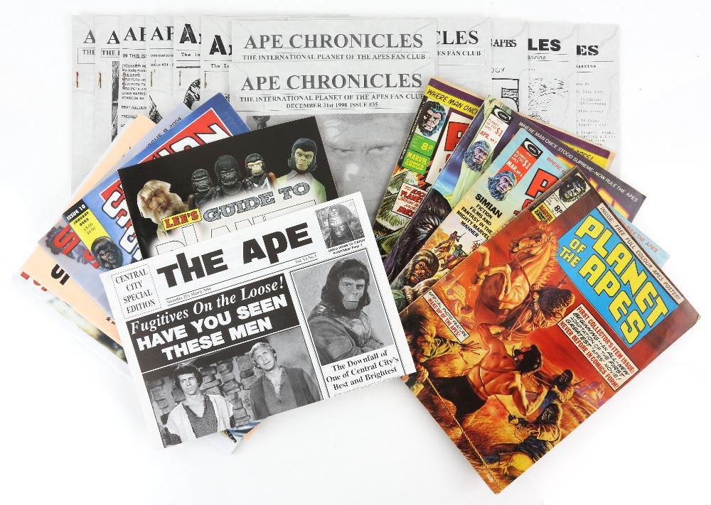 Planet of the Apes interest - a collection of comi: Planet of the Apes interest - a collection of comics and magazines including four Marvel Planet of the Apes UK edition comics, Nos 1, 6, 7, 15, Lee's Guide to Planet of the Apes, 'The Ape', 12 x The A