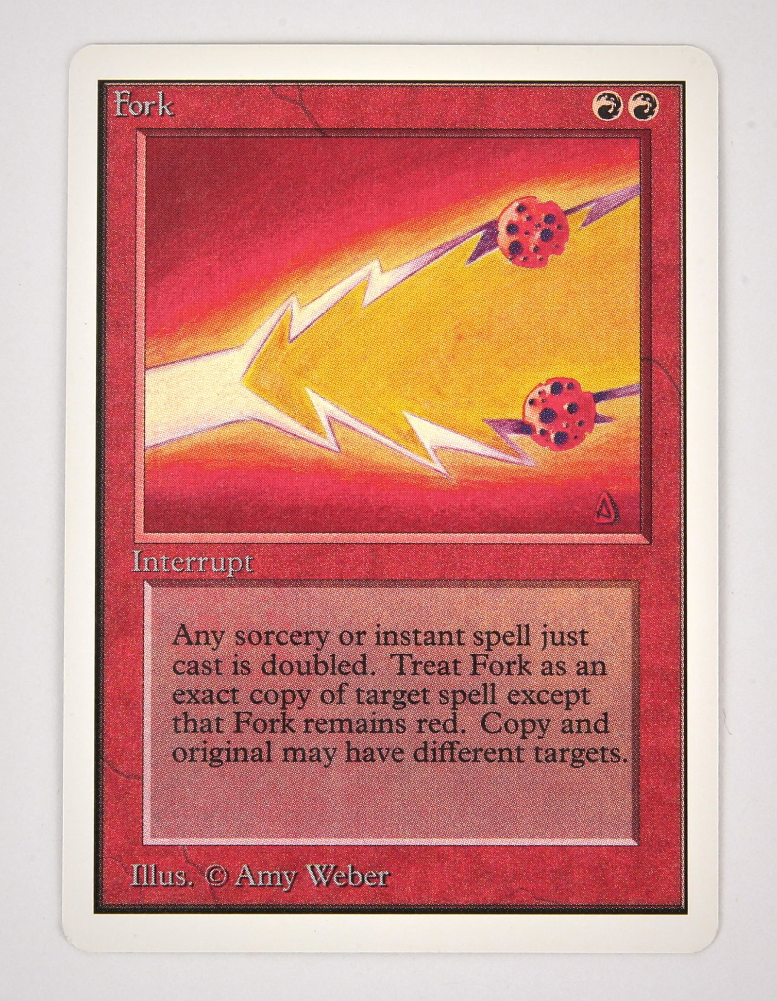 Magic The Gathering TCG - Fork Unlimited (1993).This lot contains one copy of Fork from Unlimited.: Magic The Gathering TCG - Fork Unlimited (1993).This lot contains one copy of Fork from Unlimited. Provenance: property of a Magic The Gathering trading card player and collector. The collection spann