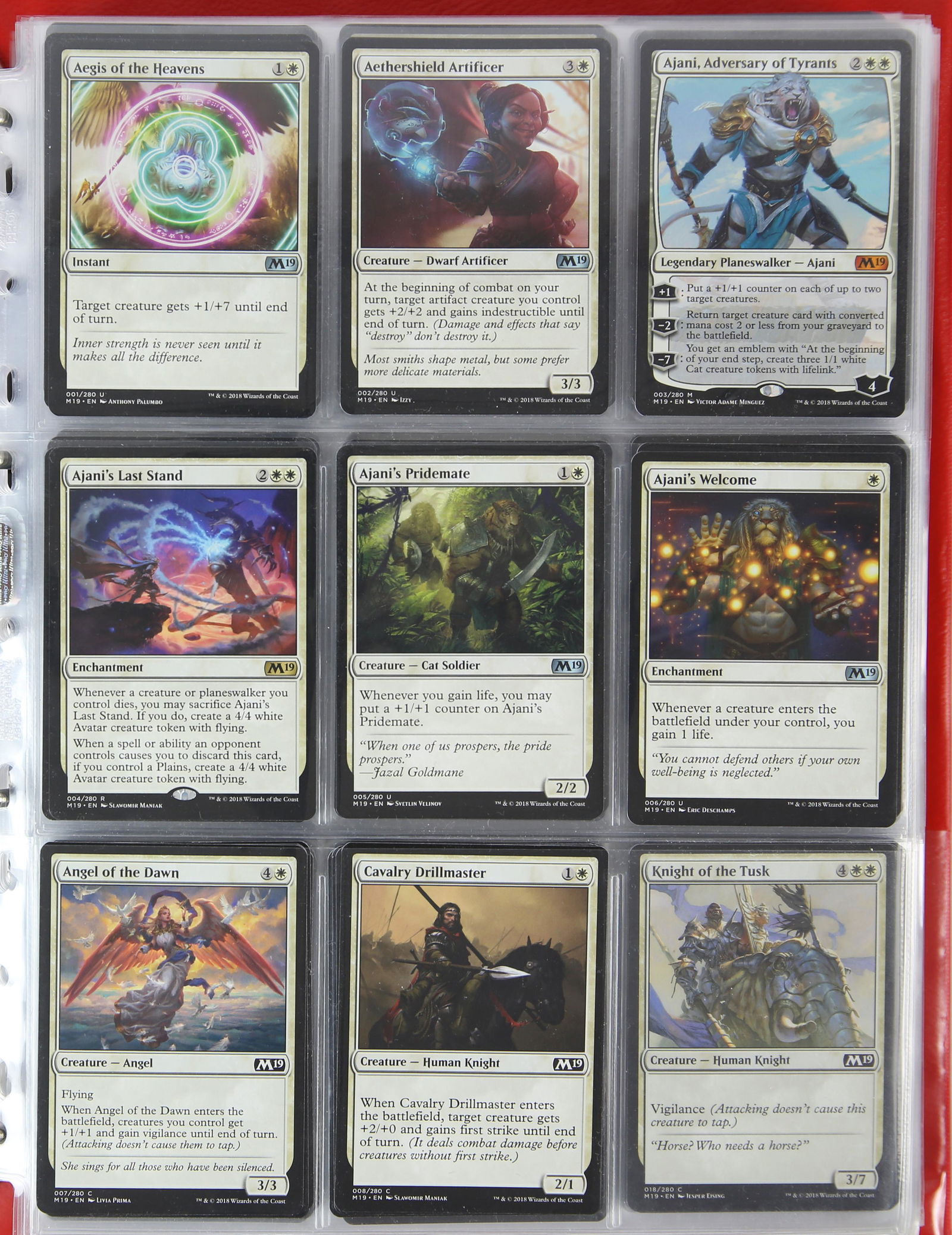 Magic The Gathering. Magic Core Set 2019 Partial C: Magic The Gathering. Magic Core Set 2019 Partial Complete SetThis lot features a partial complete M19 set. This is a Near Mint set that contains 1-4 copies of every card from the set barring a very sm