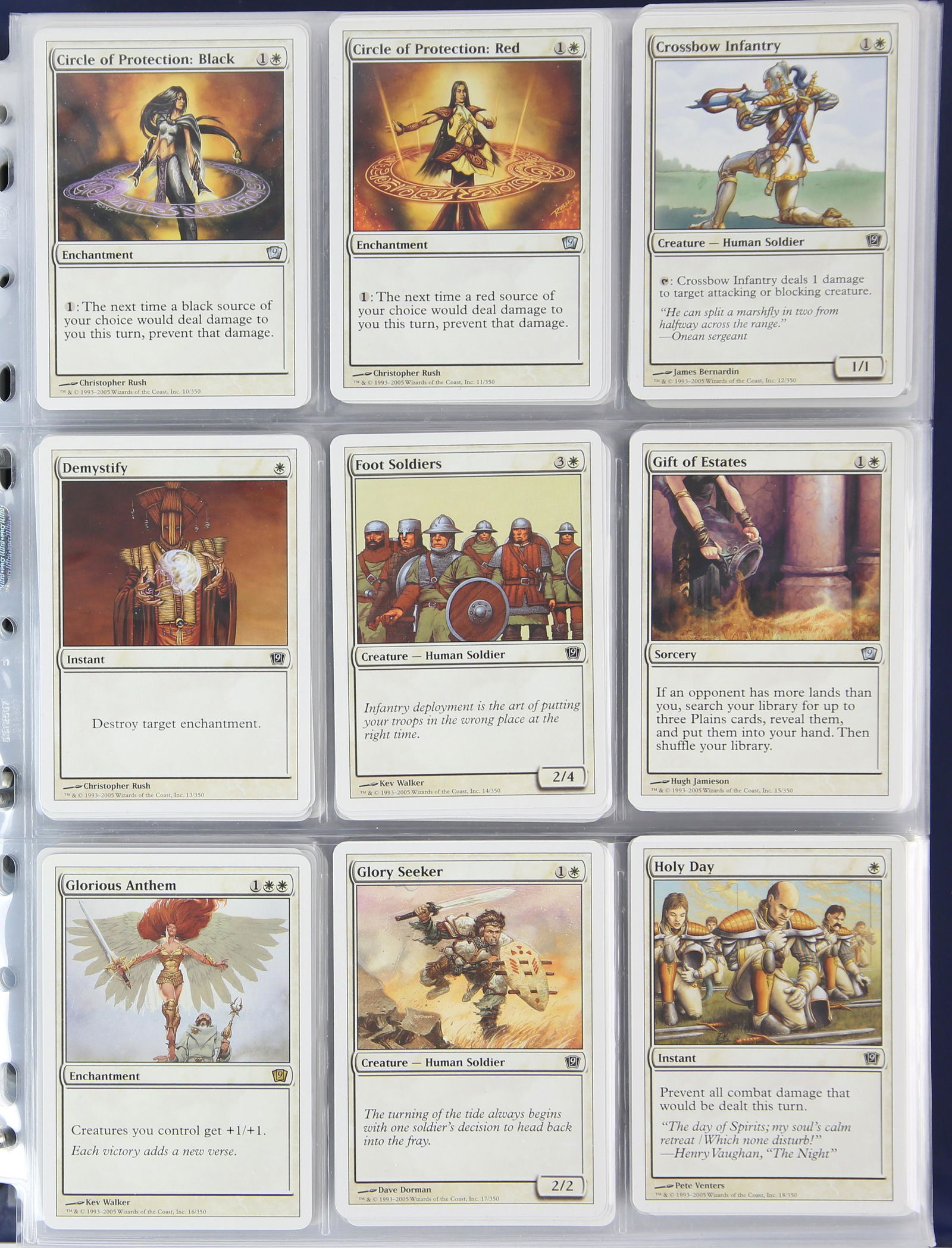 Magic The Gathering. Magic 9th Edition Complete Se: Magic The Gathering. Magic 9th Edition Complete Set This lot features a complete 9th Edition set. This is a Near Mint set that contains 1 to 4 copies of every card from the set. This set was owned by