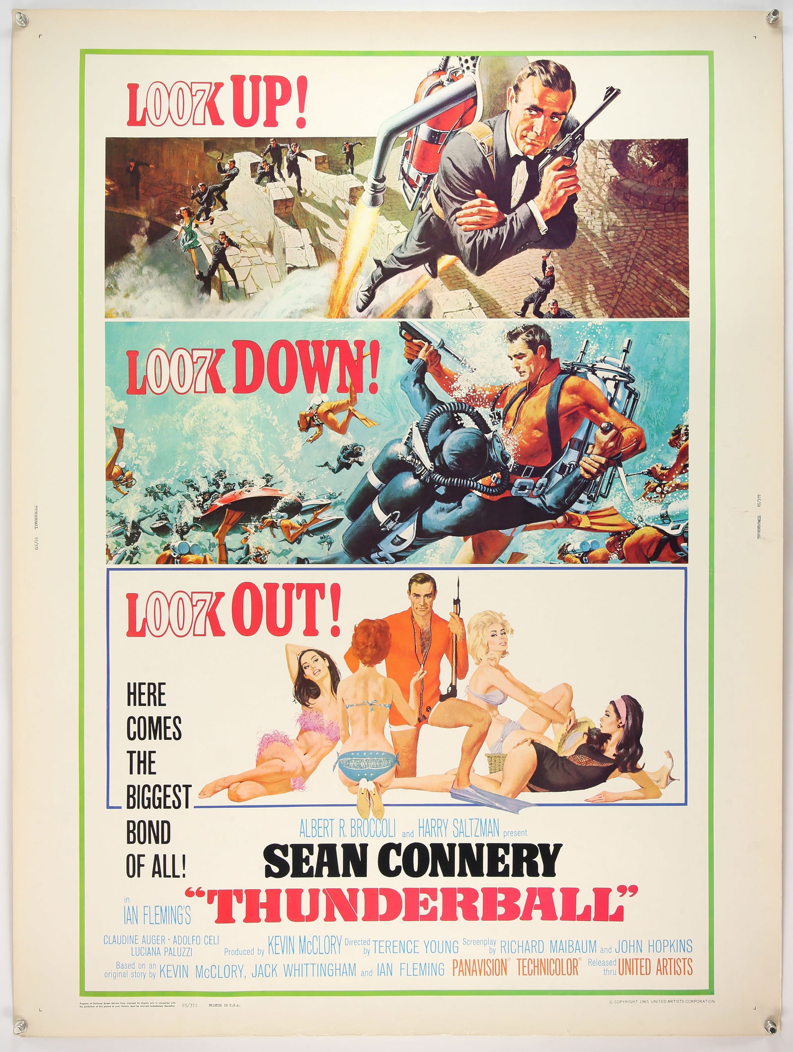 James Bond Thunderball (1965) US 30 x 40 film post (1 of 1)