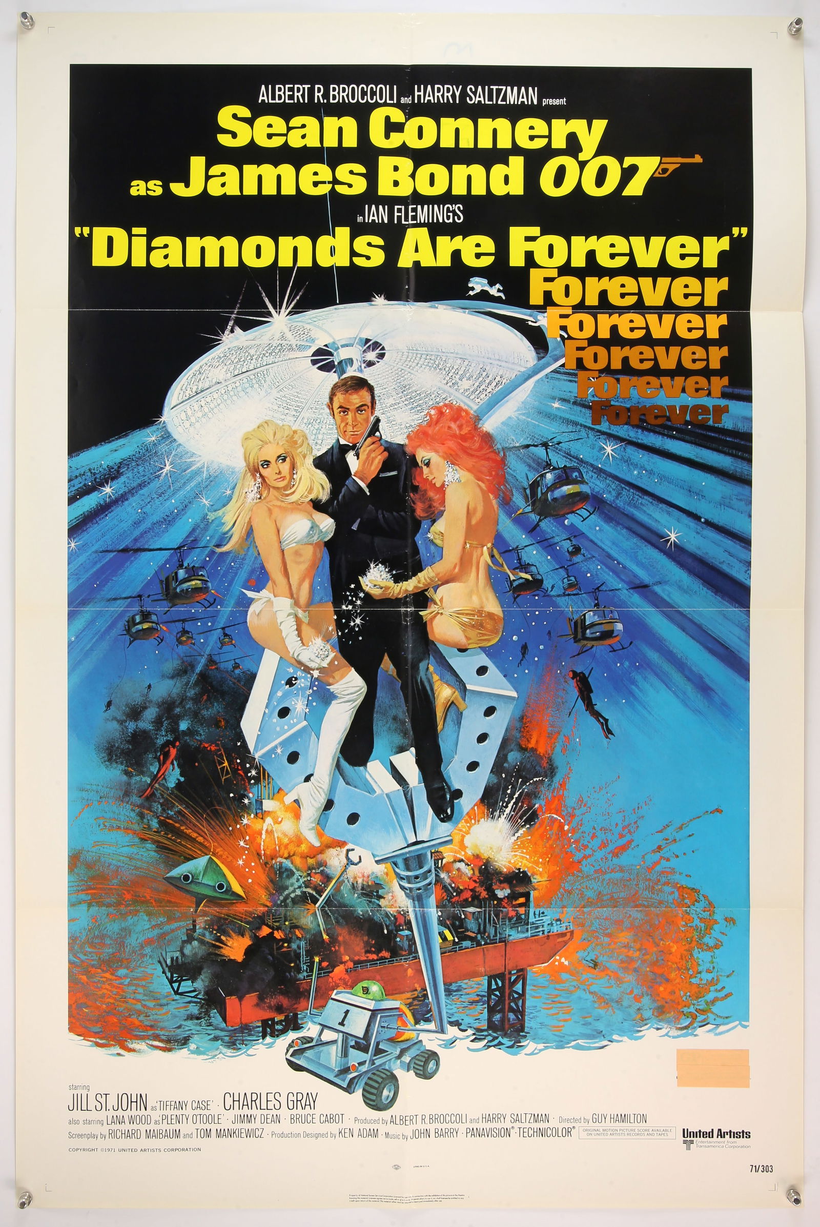 James Bond Diamonds Are Forever (1971) US One shee (1 of 2)