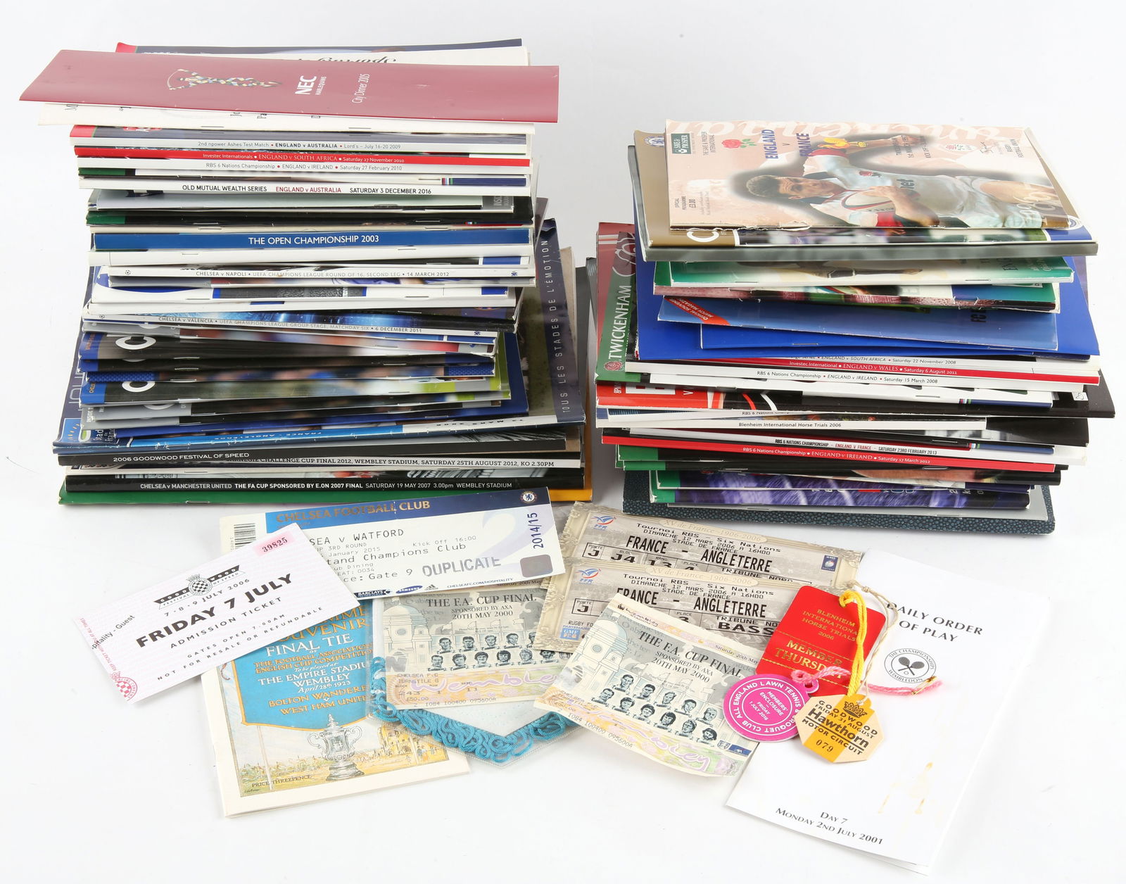 Collection of Various Sport Programmes and tickets (1 of 2)