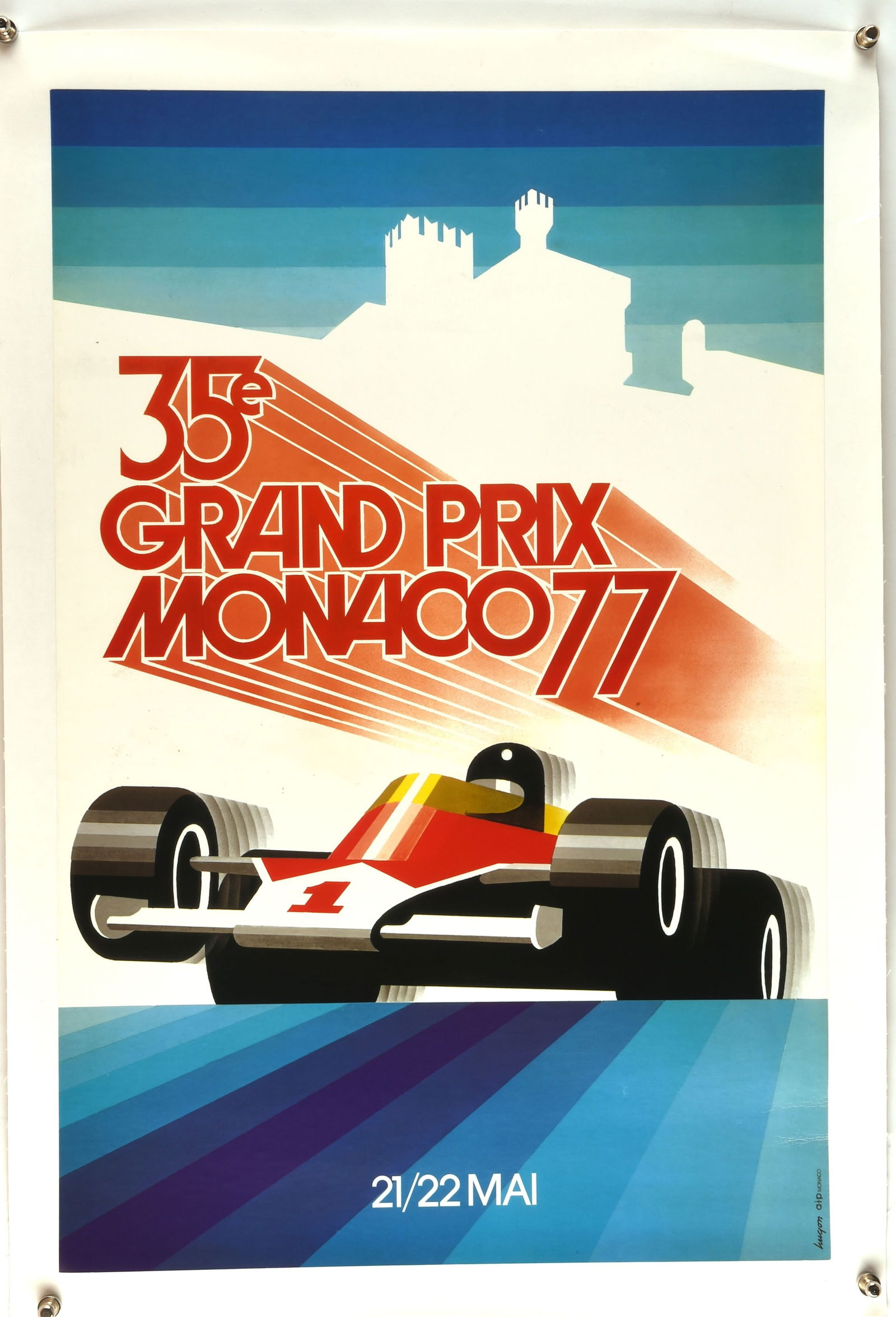 Monaco Grand Prix (1977) Vintage poster - Original (1 of 1)