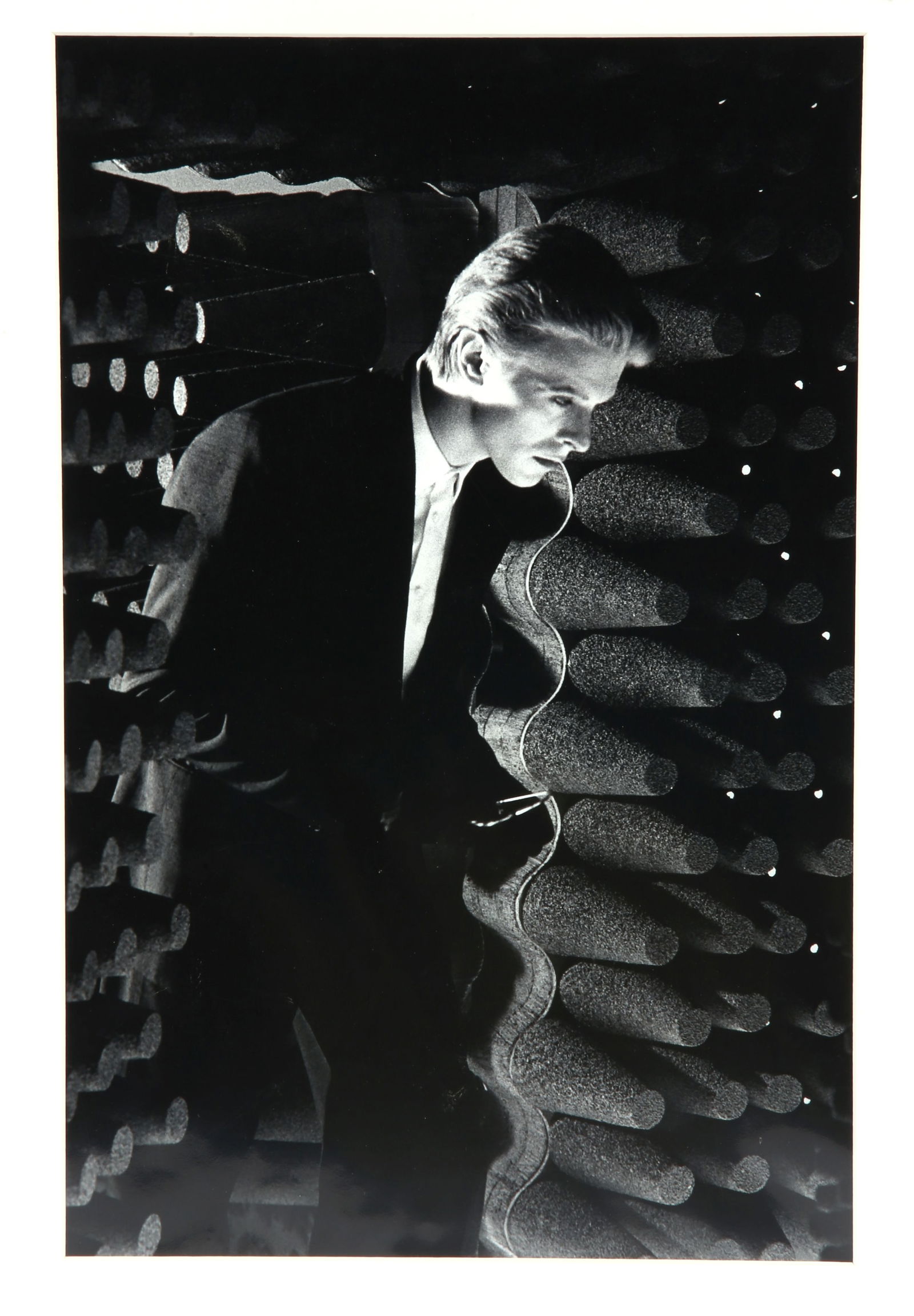 David Bowie - Station To Station photograph by Ste: David Bowie - Station To Station photograph by Steve Schapiro, mounted, 58.5 x 42cm.
