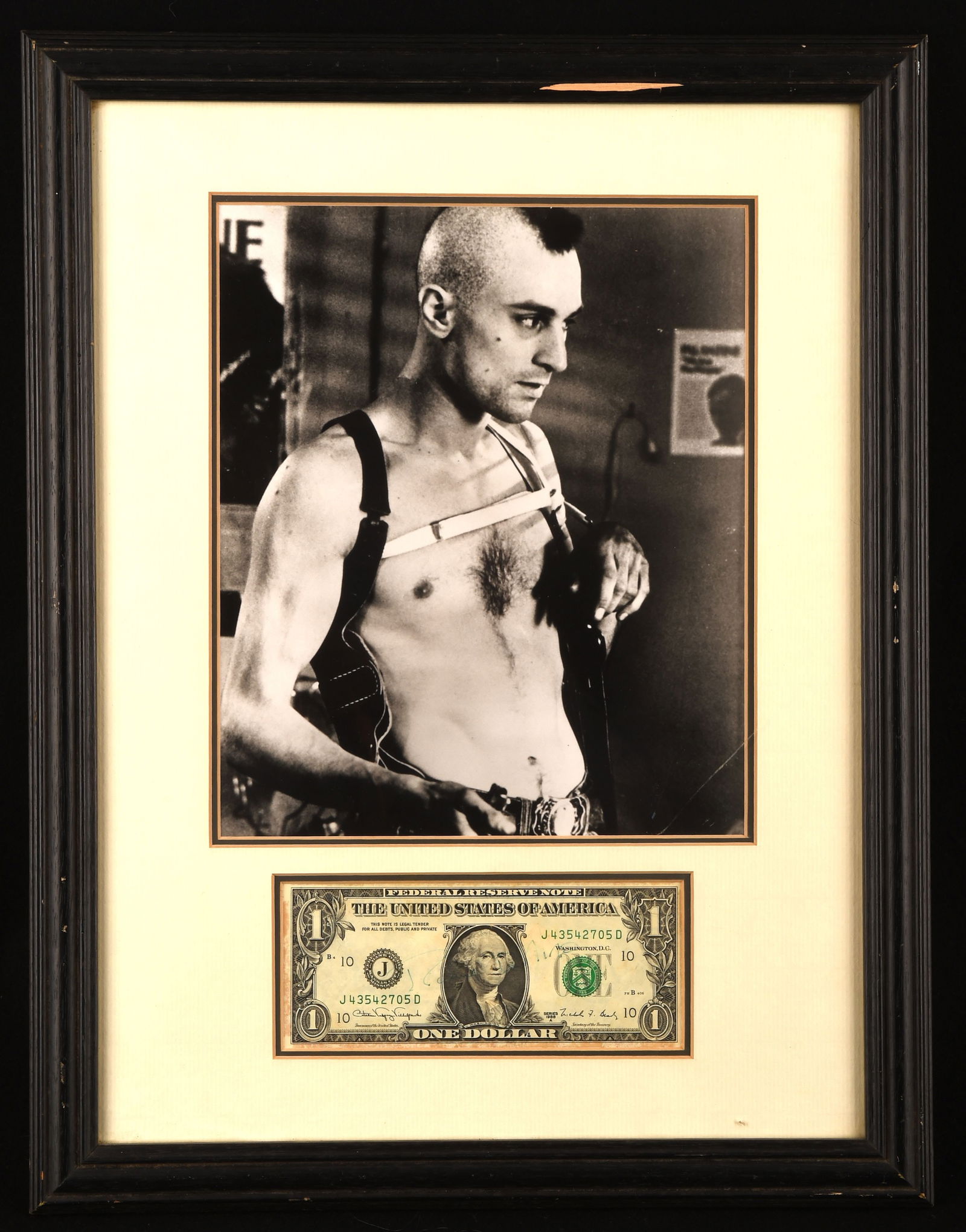 Robert De Niro - signed One Dollar Bill, B&W photo (1 of 1)