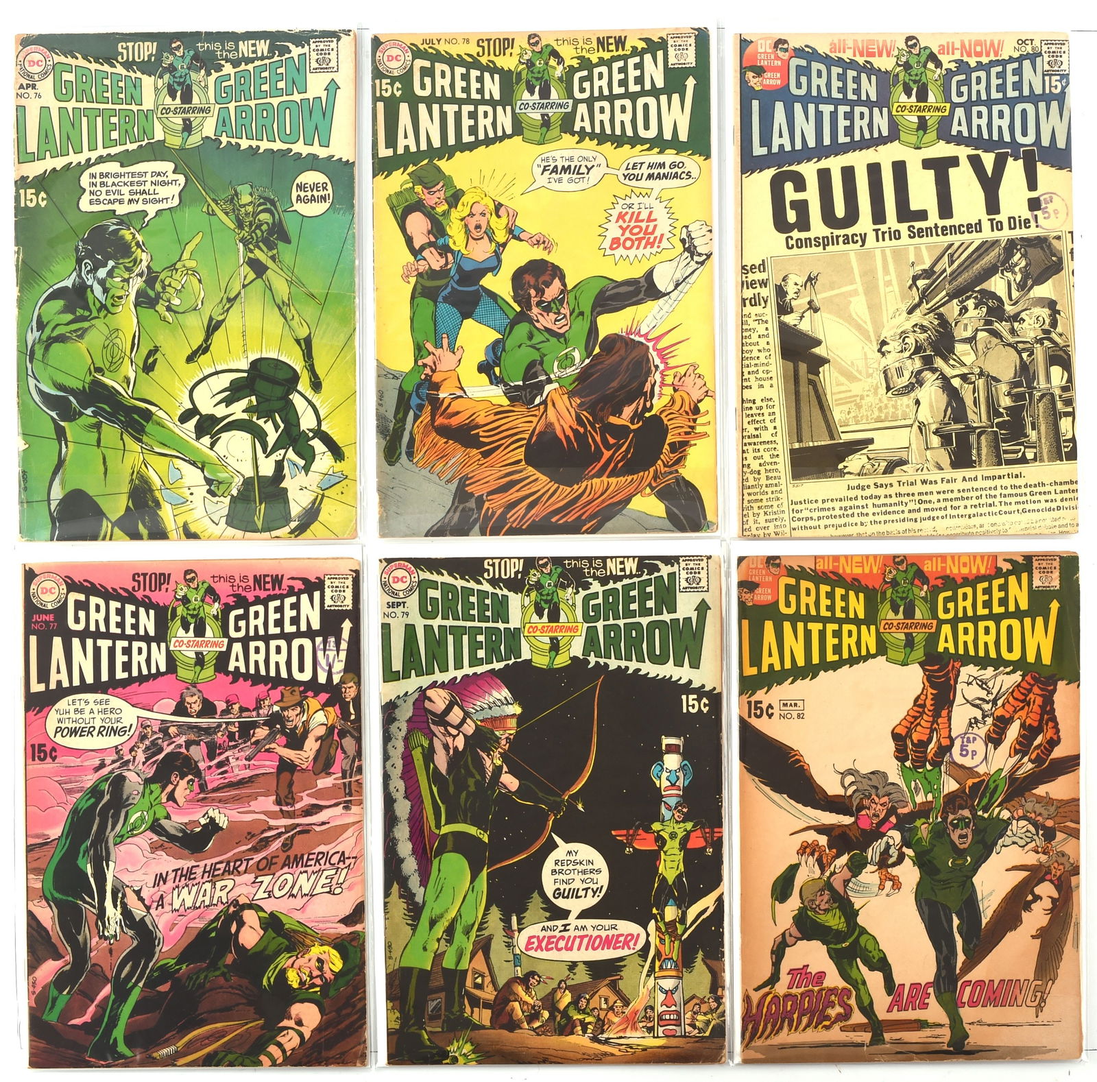 Green Lantern: a run of 6 Silver-age comics featur (1 of 1)