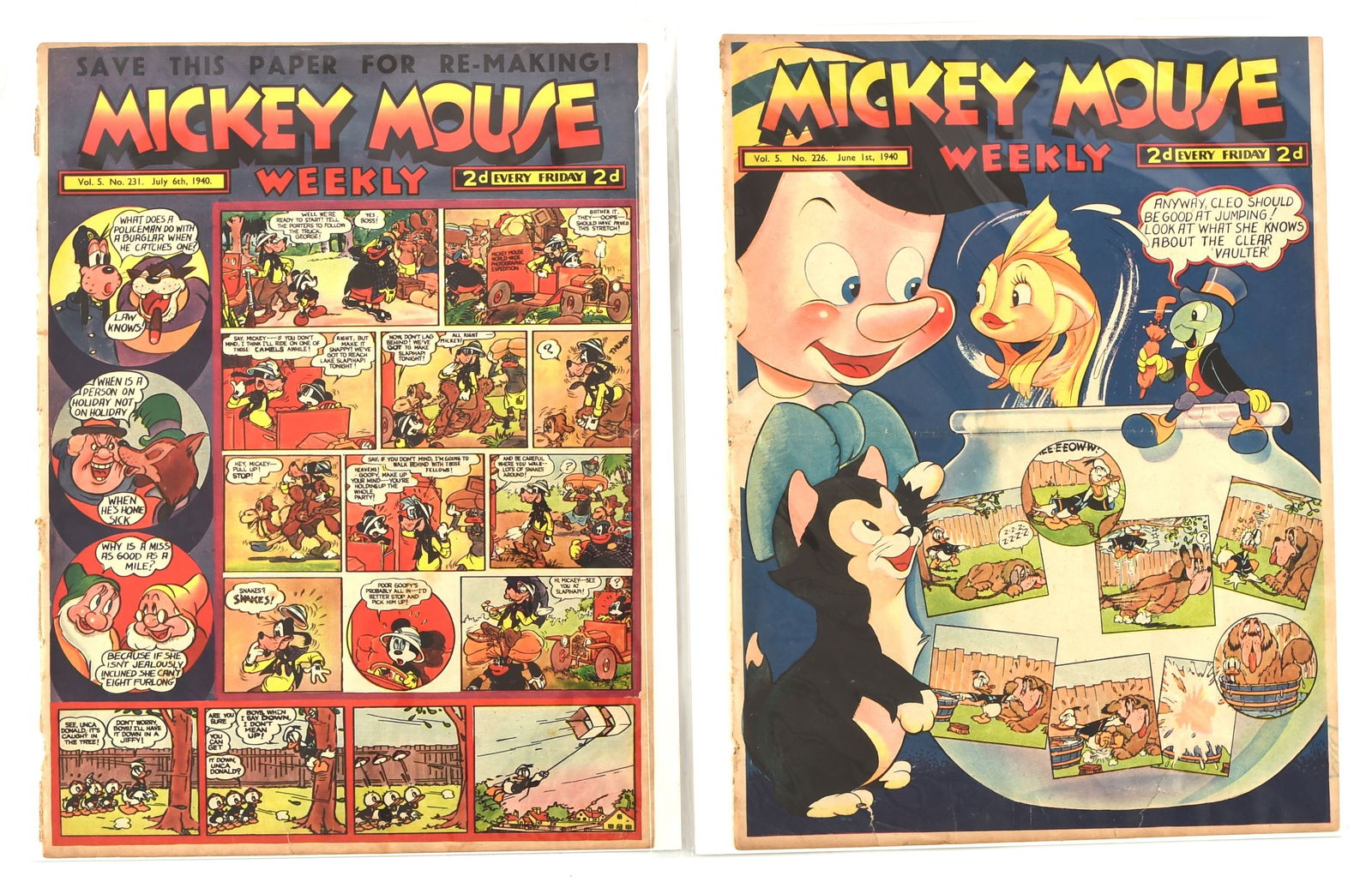 Mickey Mouse Weekly No- 4 oversize Golden-Age WWII (1 of 2)