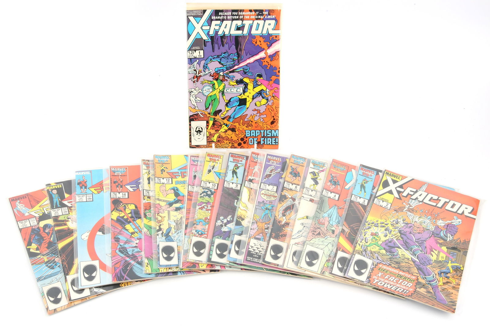 X-Factor: a large run of 56 comics beginning from (1 of 3)