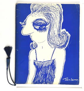The Beatles. 23rd July 1964, London Palladium. The: The Beatles. 23rd July 1964, London Palladium. The Night of the Hundred Stars. Music concert programme. With page holder with blue tassels.18.6 x 22.7 cm. The Beatles performed at a special midnight r