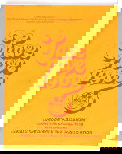 David Bowie. Save Rave 1969, 30th November 1969, L: David Bowie. Save Rave 1969, 30th November 1969, London Palladium. Music concert programme. This show was to raise funds for the Invalid Children's Aid Association and was held in the presence of Her