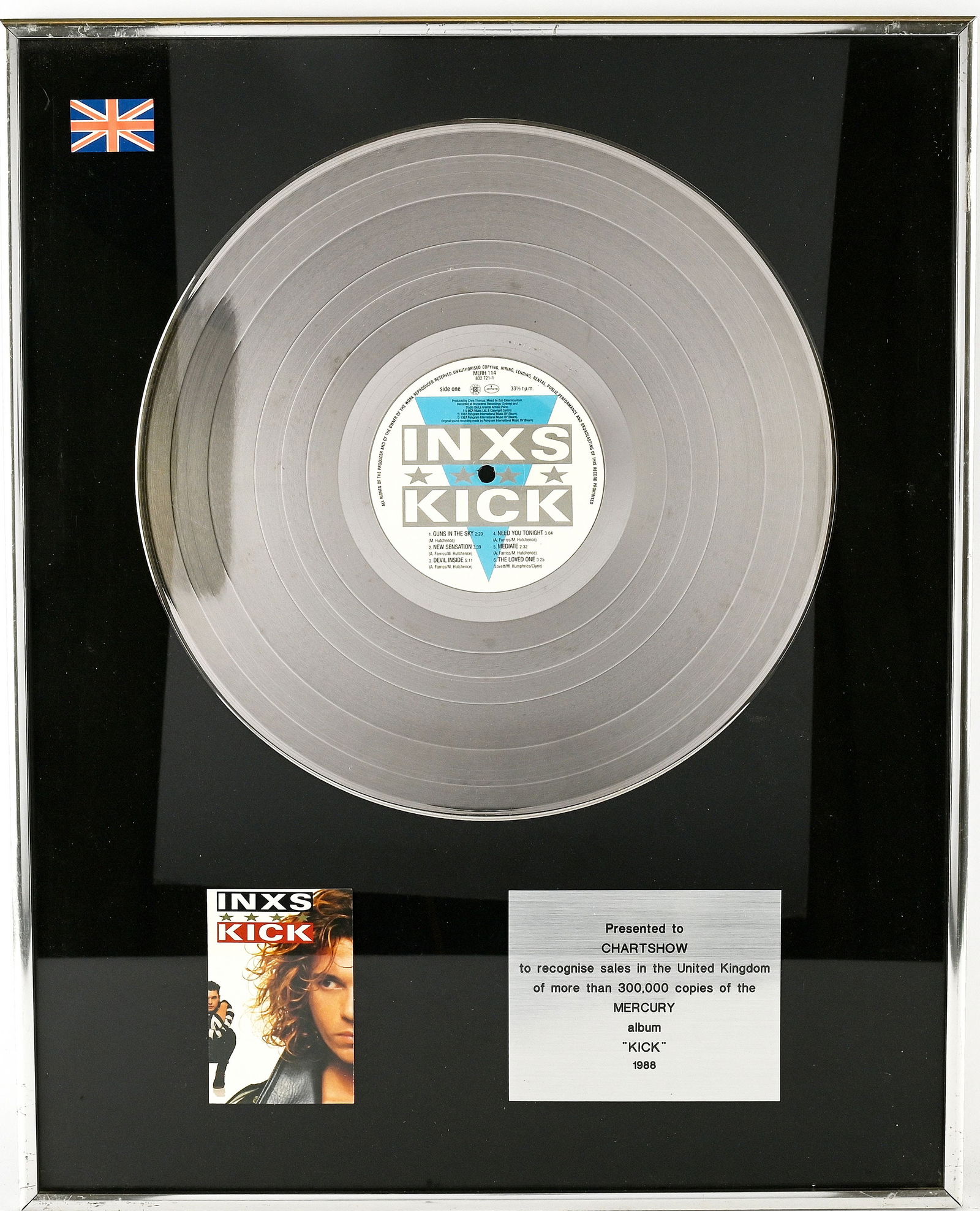 ゼニス新作モデル Award Vinyl Disc Silver Inxs Music Awar Industry 洋楽