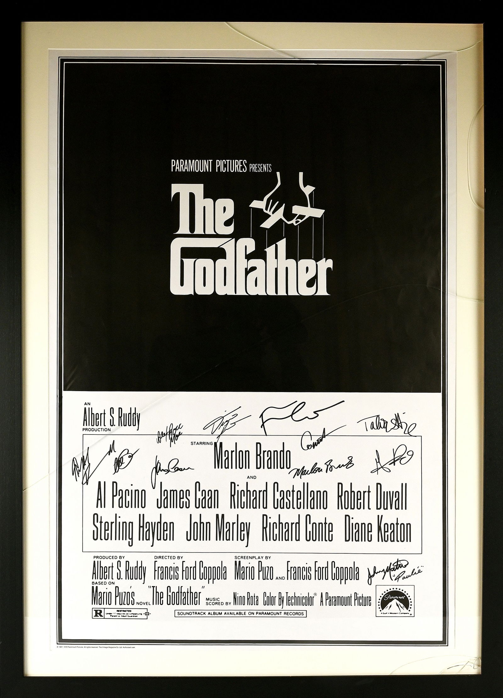 The Godfather (1972 RR), Cast Signed US One Sheet (1 of 1)