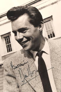 British Actors of Stage and Screen, 30+ Autographe: British Actors of Stage and Screen, 30+ Autographed black and white publicity photographs -many dedicated to Eric, a few with accompanying letters, notes, or Compliment slips, to include -Dirk Bogarde