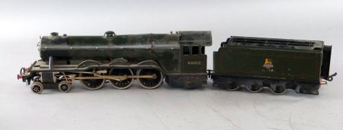 Bassett-Lowke 'Flying Scotsman' 'O' gauge locomotive an: Bassett-Lowke 'Flying Scotsman' 'O' gauge locomotive and tender (loco boxed)