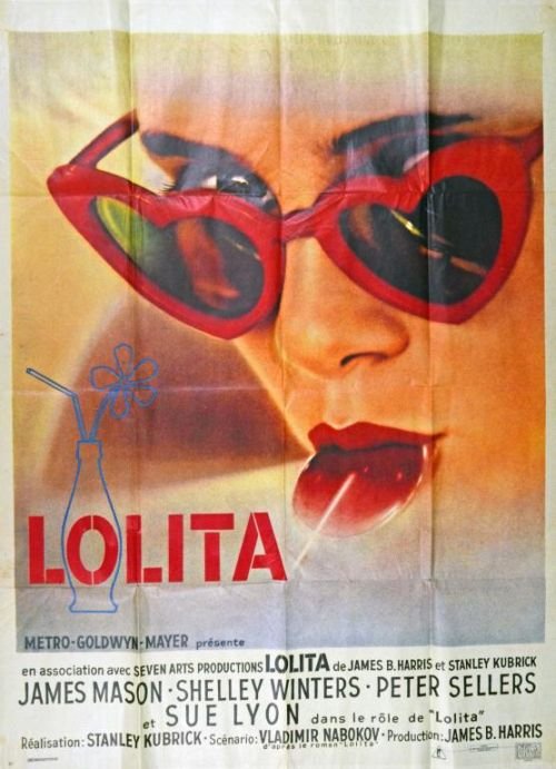 Lolita (1962) French Grande film poster, artwork by Rog: Lolita (1962) French Grande film poster, artwork by Roger Soubie,