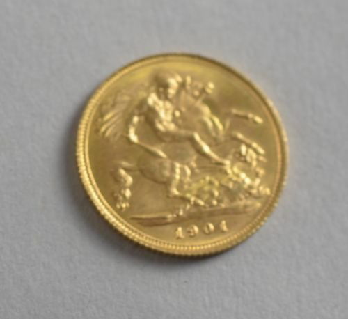 George V gold half sovereign 1901: George V gold half sovereign 1901