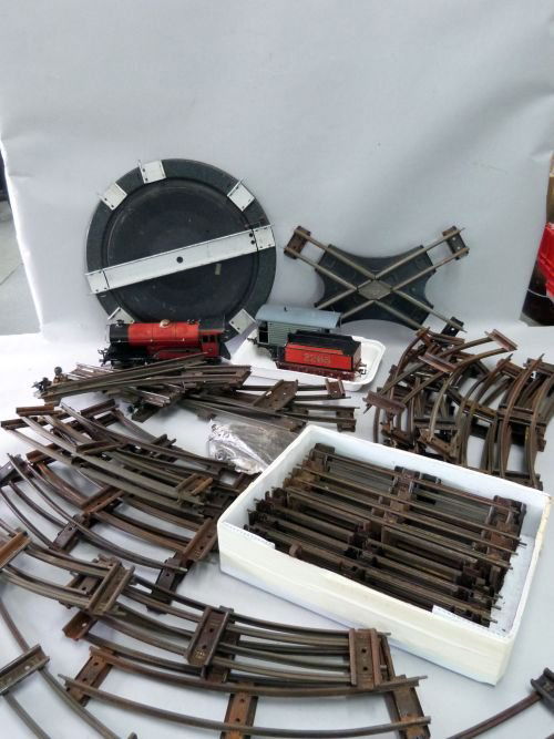 Basset Lowke 'Princess Elizabeth' clockwork Loco plus: Basset Lowke 'Princess Elizabeth' clockwork Loco plus tender, breakvan and track