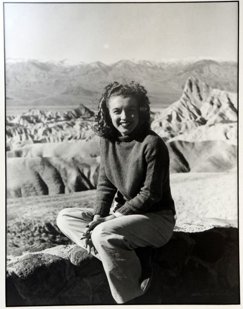 Andre de Dienes, A black & white photograph of Norma: Andre de Dienes, A black & white photograph of Norma Jeane (Marilyn Monroe), Edward Weston Collection, blind embossed and numbered 10/99, framed, 35x27cm