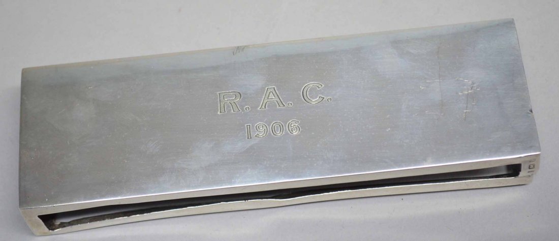 Edward VII silver taper box holder, by William Harrison: Edward VII silver taper box holder, by William Harrison Walter, Birmingham, 1904, 2oz,