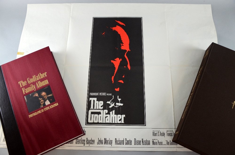 The Godfather Family Album by Steve Schapiro, Taschen: The Godfather Family Album by Steve Schapiro, Taschen in presentation case & a British Quad film poster for the movie (2)