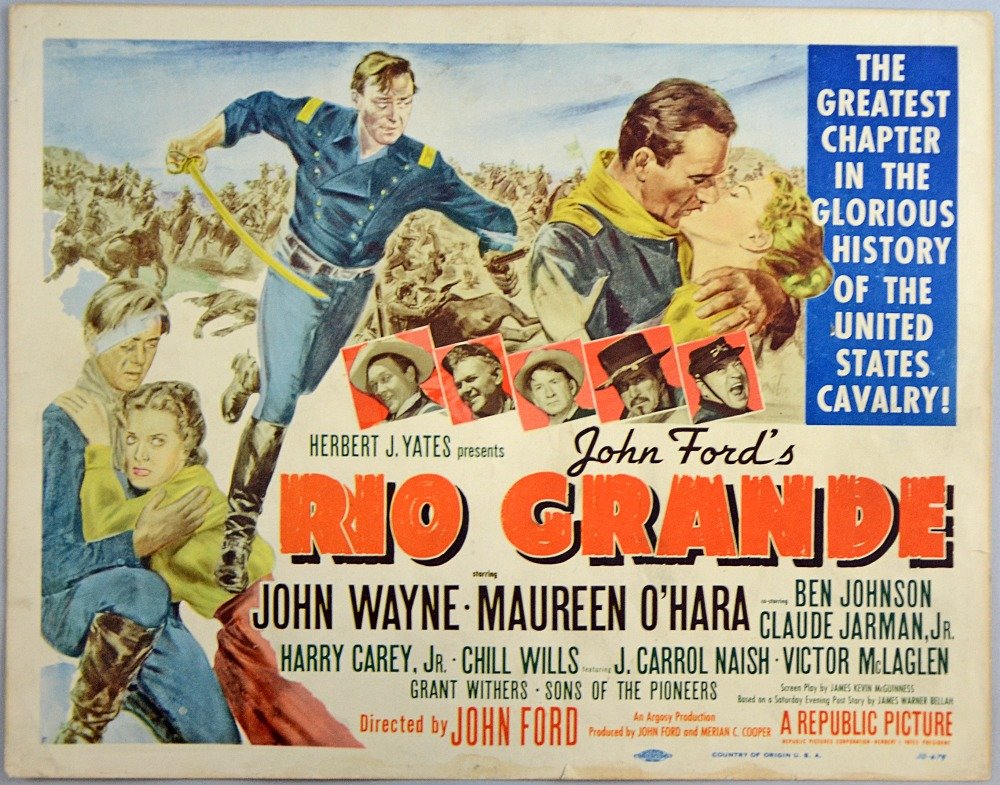 Rio Grande (1950) Title Lobby Card, John Ford picture: Rio Grande (1950) Title Lobby Card, John Ford picture starring John Wayne, Republic, A