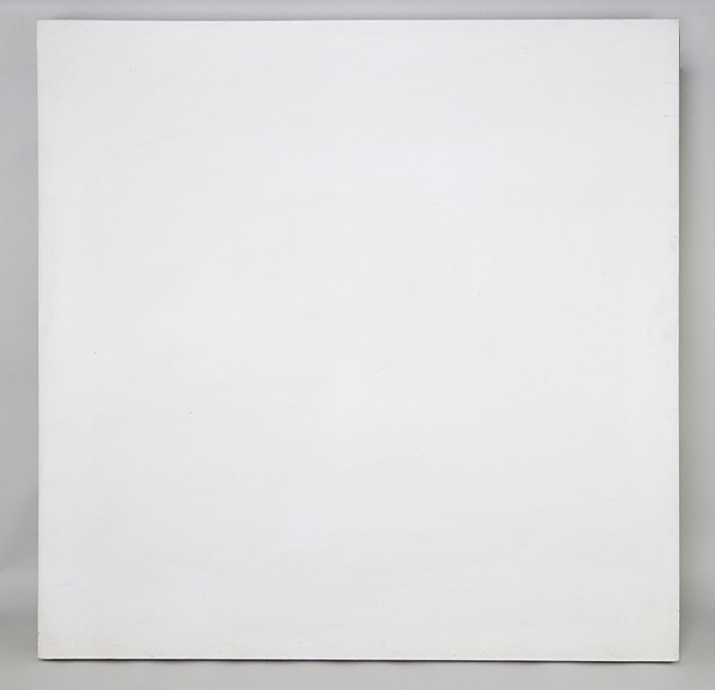 David R. Prentice, AMERICAN (b.1943). White Square: DAVID R. PRENTICE, AMERICAN (b.1943). White Square, acrylic on canvas. 91.5 x 90.5 cm (stretcher size).Inscribed 'Prentice 1968' verso. PROVENANCE: Compton paid for this picture as remuneration in lie