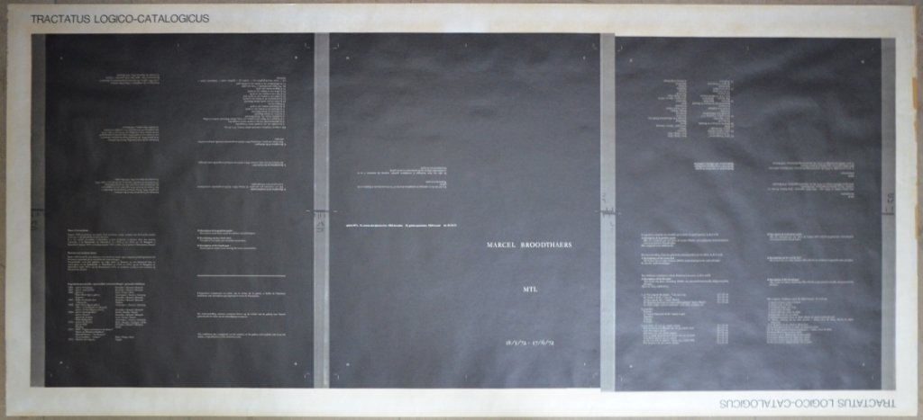 § MARCEL BROODTHAERS, BELGIAN (1924-1976). 'Tractatus: § MARCEL BROODTHAERS, BELGIAN (1924-1976). 'Tractatus logico-catalogicus' (L'Art ou l'art de vendre/ Art or the Art of Selling). Signed offset print, 1972. Edition 61/100. PROVENANCE: Gifted to Micha