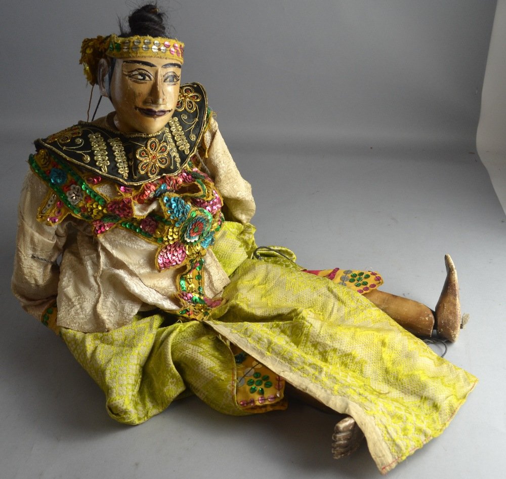 Carved Indian puppet in traditional dress: Carved Indian puppet in traditional dress
