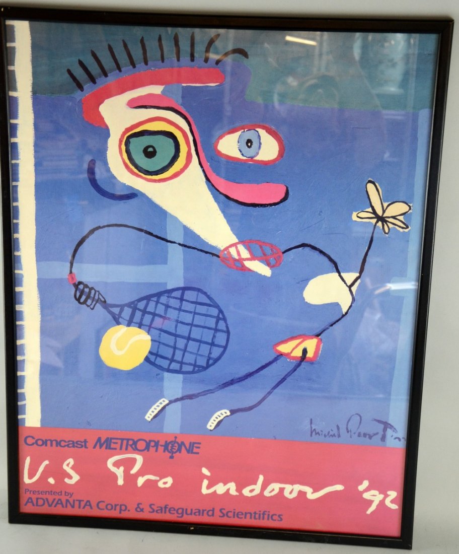 Tennis Posters Including Us Pro Indoor 1992 Framed,