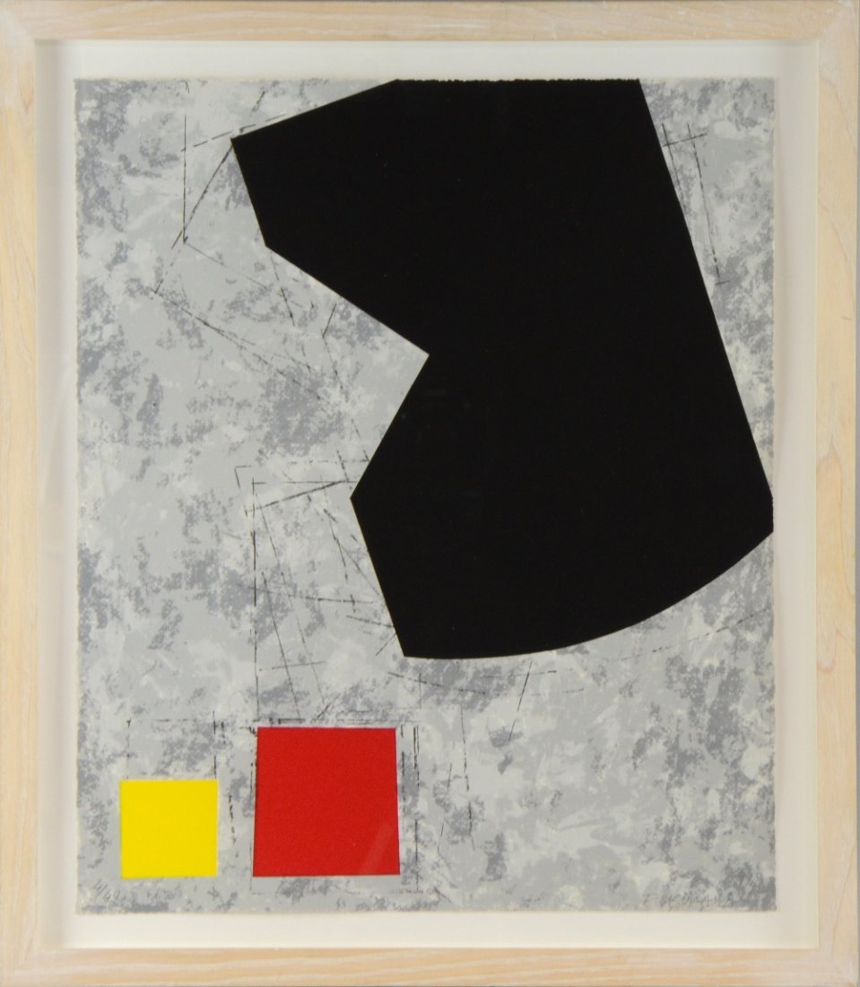 Yoshishige Furukawa 'Poetry X - 1999' limited edition,: Yoshishige Furukawa 'Poetry X - 1999' limited edition, 4/40, lithograph/screenprint, signed and numbered in pencil, framed, Curwen Gallery label verso 21½ x 18½in. (53 x 46cm)