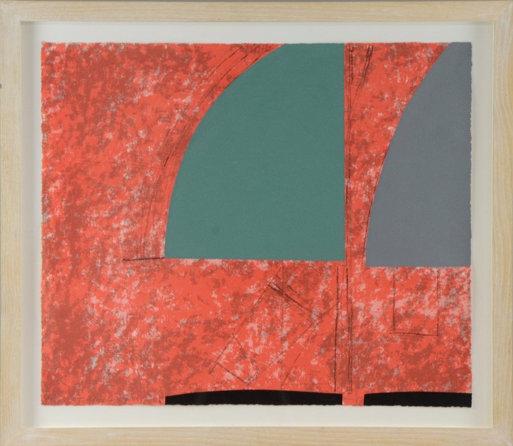 Yoshishige Furukawa 'Poetry VI - 1999' limited edition,: Yoshishige Furukawa 'Poetry VI - 1999' limited edition, 4/40, lithograph/screenprint, signed and numbered in pencil, framed, Curwen Gallery label verso 21½ x 18½in. (53 x 46cm)