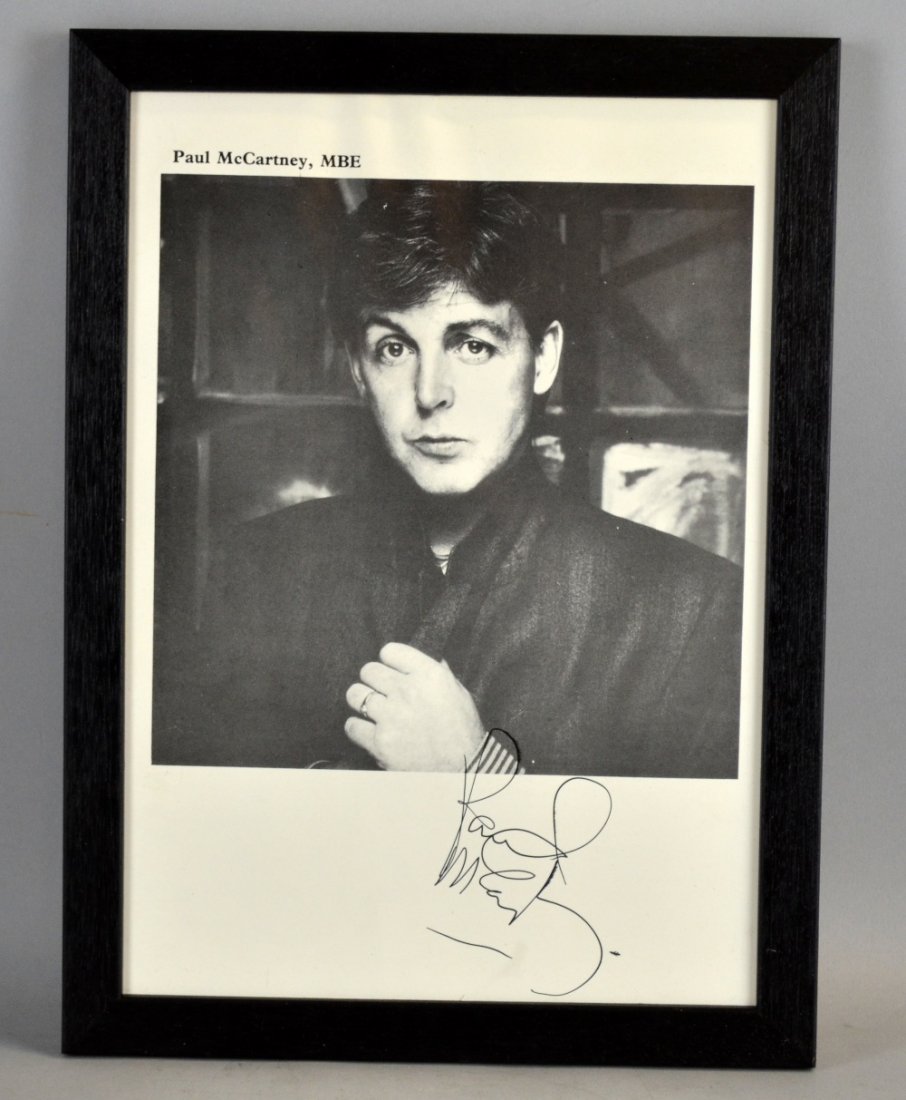 Paul McCartney, back page of the freedom of Liverpool,: Paul McCartney, back page of the freedom of Liverpool, signed in black pen Provenance: Signed on the day the freedom was received 11½ x 8in. (28 x 20cm)